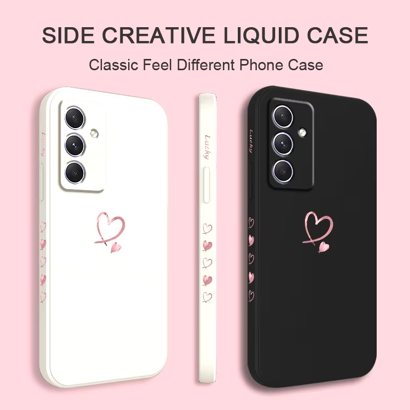 Texture Heart Case For Samsung A16 A06 A54 A34 A24 A14 A04 A04E A73 A53 A33 A23 A13 A72 A52S A32 A22 A12 A15 A25 A35 A55 4G 5G