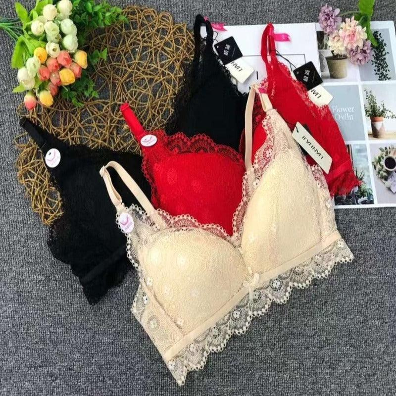 Elegant Lace Work Padded Bra Jersey Comfort