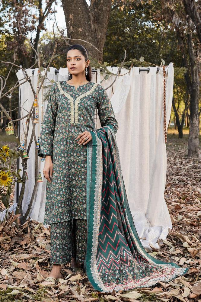 3 Pcs Women,s Stitched Printed Suit Lawn Suit