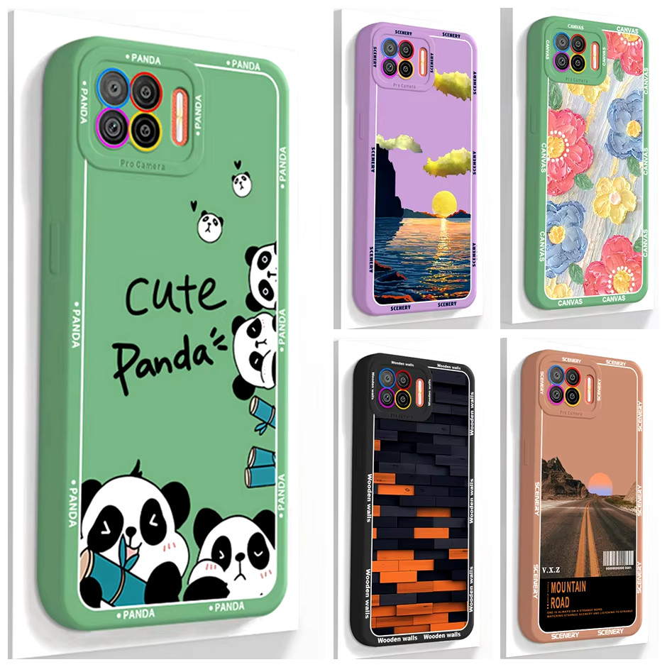 OPPO F17 Pro Phone Case Silicone Soft TPU Shell Back Cover for OPPO A73 A93 4G Reno4 Lite Reno 4F 4Lite OPPOF17 Cases Fundas