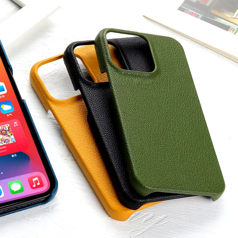 Litchi Grain Leather Case For iPhone 16 14 15 13 11 12 Pro Max 13 Mini XR X XS Max 14 Plus Back Cover