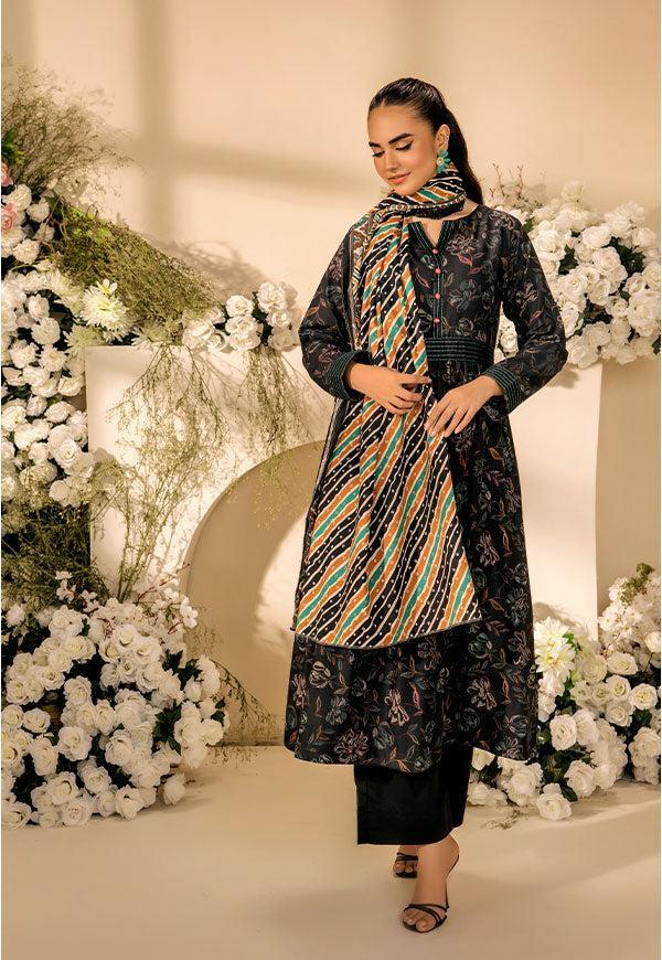 KOK19-3 Pcs Digital Printed Unstitched Suit