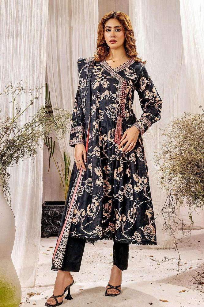 3 Pcs Digital Printed Doria Lawn Unstitched Suit,KOK-08