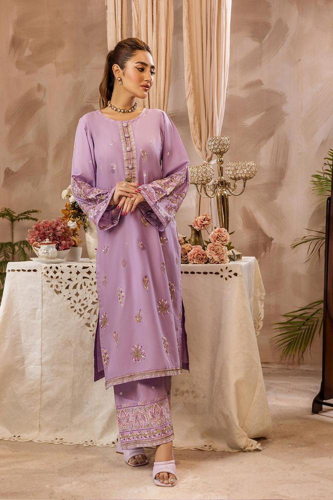 2 Pcs Embroidered Lawn Pret Suit