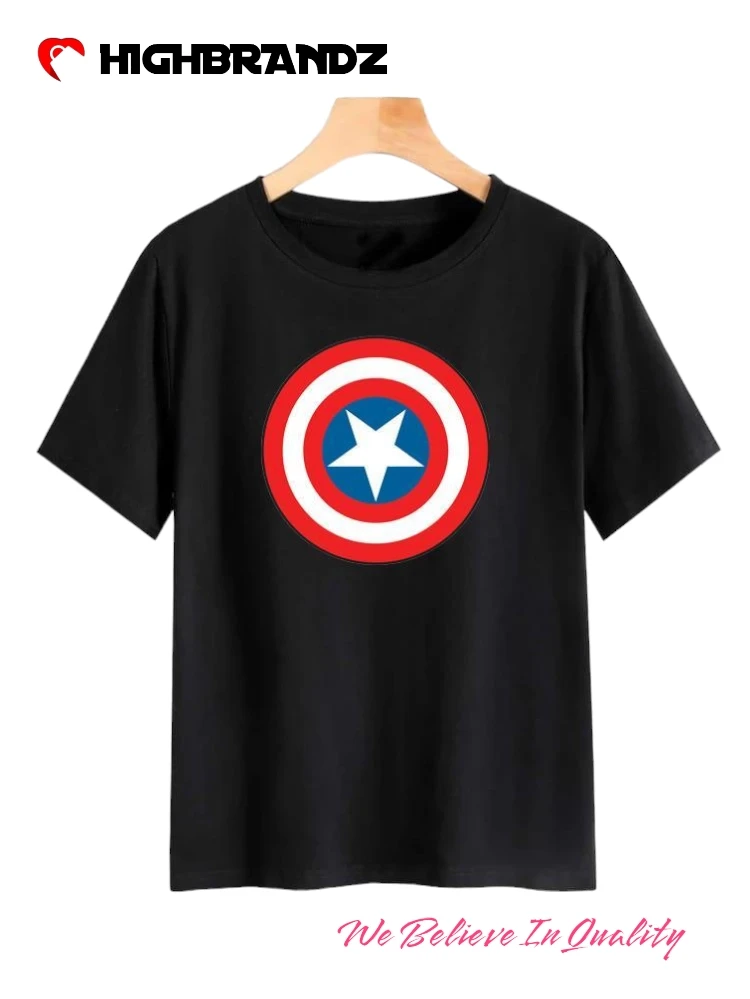 Cotton Printed T-Shirt Captain America