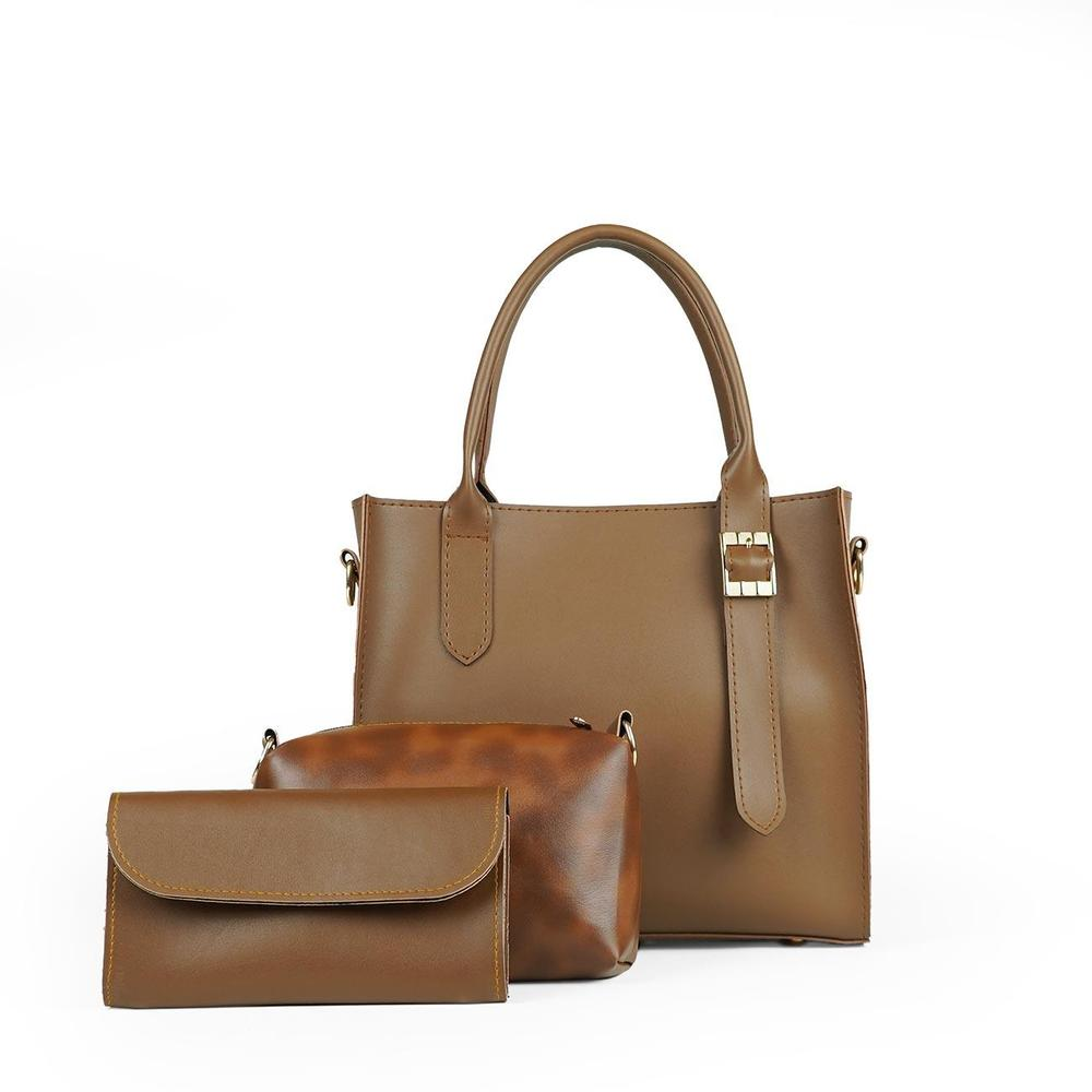 Posh Set Of 3 Bag Brown