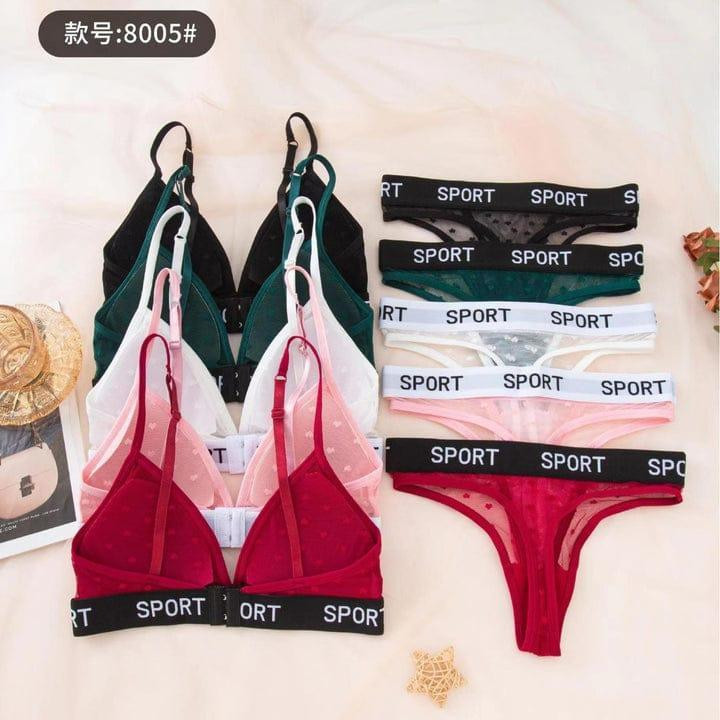 Silk PrintComfortable Sports Bra And Lingerie Seted Padded Bra