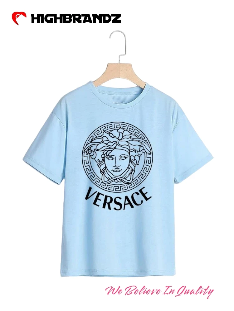 Cotton Printed T-Shirt Versace